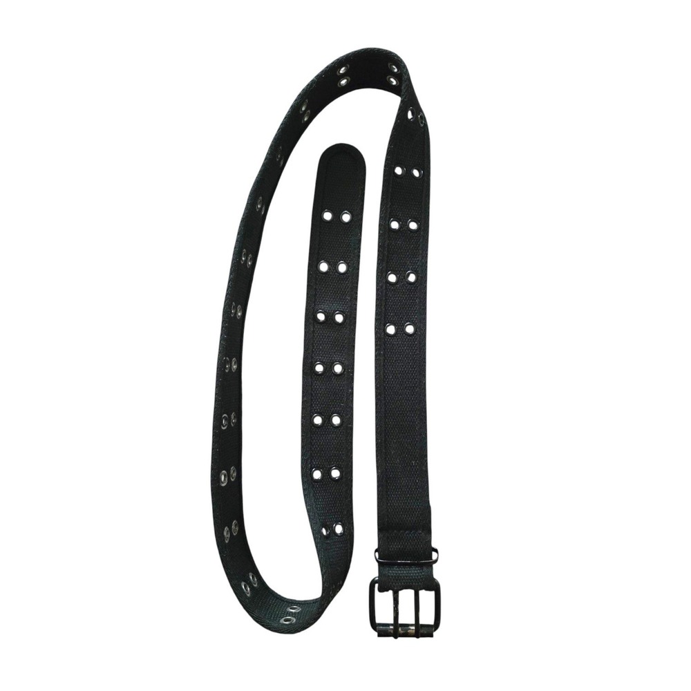 Torrid 0 Black Canvas Double Hole Belt Casual Utility Grommet Holes Large 1.5"